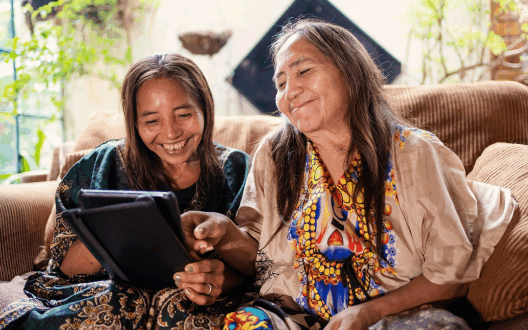 two women practicing indigenous healing practices