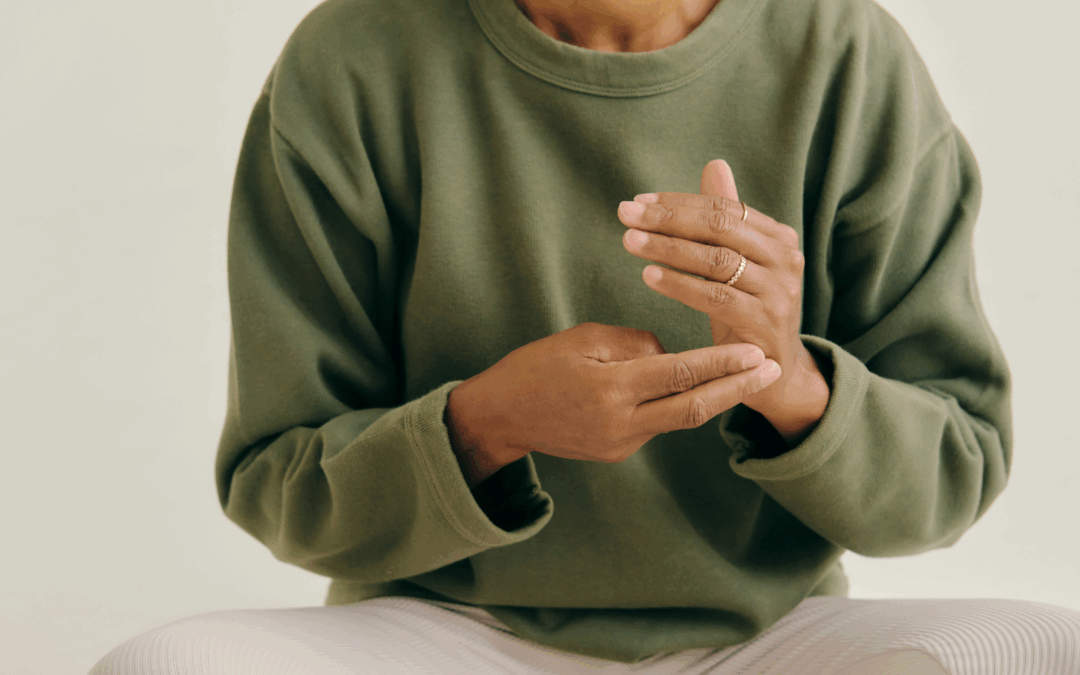 a person practicing EMDR Tapping