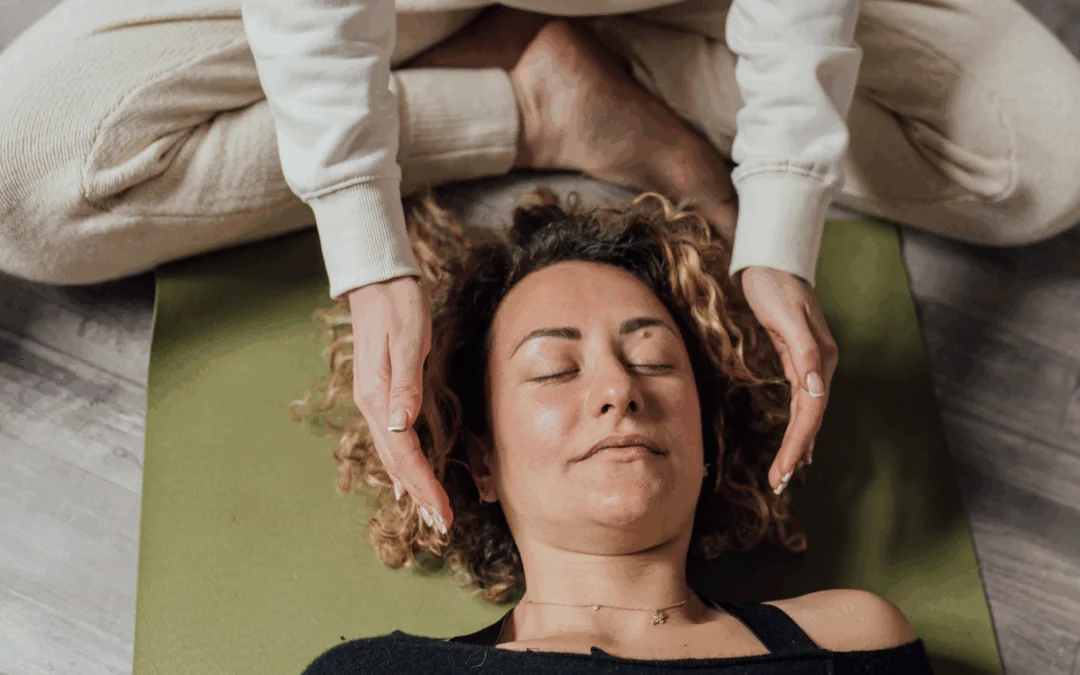 a person undergoing Reiki Healing